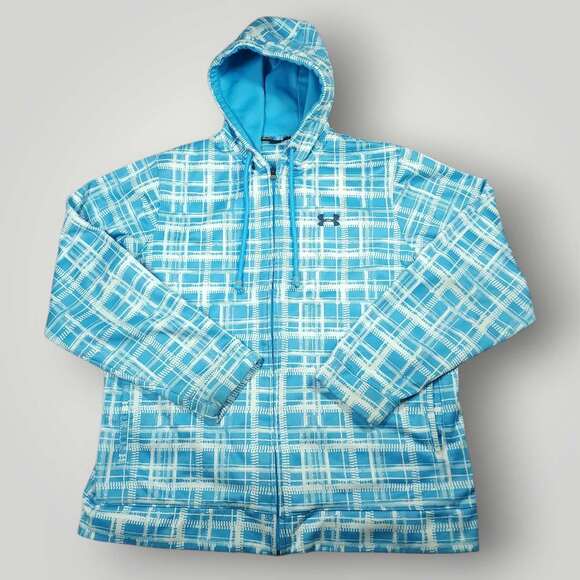 Under Armour Hoodie Sweatshirt Mens XL Fleece Full Zip Loose Fit Graphic Gym - Picture 1 of 9